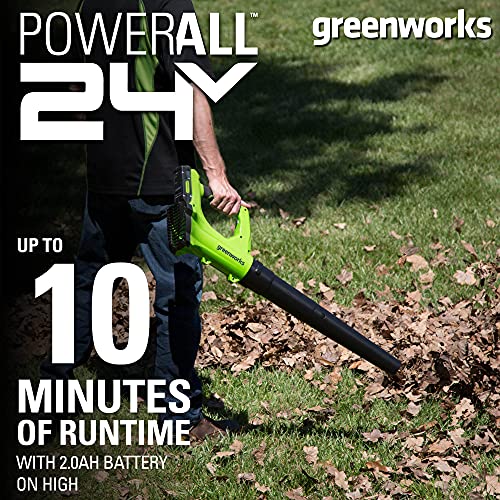 Greenworks 24V Axial Blower (100 MPH/330 CFM), 2Ah Battery and Charger 2400702 (Gen 1)