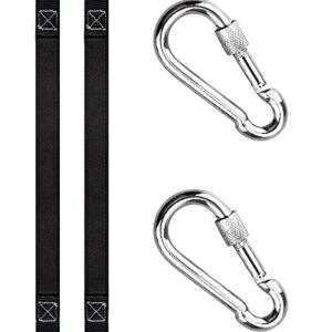 JMKIN Swing Tree Straps,Tree Swing Straps Hanging KKT,2pcs 19.68INCH Tree Straps with/ Safety Lock Snap Carabiner Hooks 2200lbs for Swing Hammocks Seat Pulley System Gym Equipment