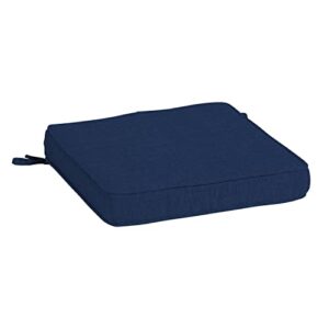 arden selections profoam essentials 20 x 20 x 3.5 inch outdoor dining chair cushion, sapphire blue leala