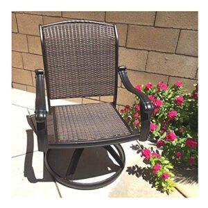 sunvuepatio patio outdoor santa clara swivel rocker dining chairs set of 2
