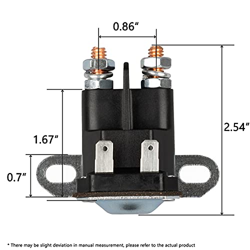 AM138068 Starter Solenoid Fit for John Deere Riding Mower, 725-04439 Solenoid for MTD Troy Bilt Cub Cad LT1042 RZT50 and John Deere LA145 L105 L130 Tractor, 12V Solenoid