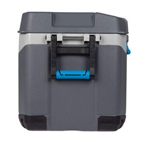 Igloo BMX 72 Quart Cooler with Cool Riser Technology, Fish Ruler, and Tie-Down Points - 18.70 Pounds - Carbonite Gray and Blue