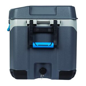 Igloo BMX 72 Quart Cooler with Cool Riser Technology, Fish Ruler, and Tie-Down Points - 18.70 Pounds - Carbonite Gray and Blue