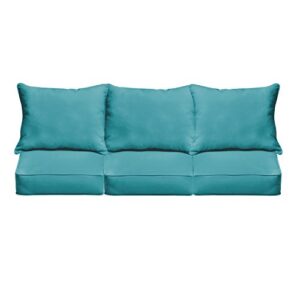 mozaic azpcset4359 swavelle corded outdoor sofa set, 23″ x 25″ x 5″, aqua blue