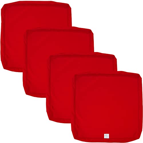 4Pack Outdoor Patio Cushion Replacement Covers Fit for Patio Furniture Set Sectional Sofa Couch Loveseat Chairs Seat and Back Pillow Cushion, Durable Water-Resistant Fadeless,20Lx18Wx4H Inch,Red