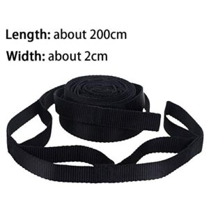 2Pcs Hammock Straps - Hammock Tree Straps Set,No Stretch Suspension System Kit,200cm Adjustable Outdoor Tree Hanging Yoga Tied Rope Belt for Camping Hiking