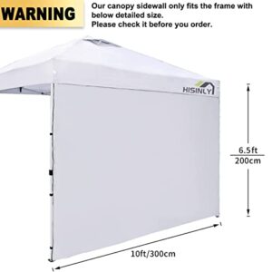 Hisinly Canopy Tent Sidewalls for 10x10 Pop Up Canopy , Waterproof, 3 Pieces of Sidewall, White