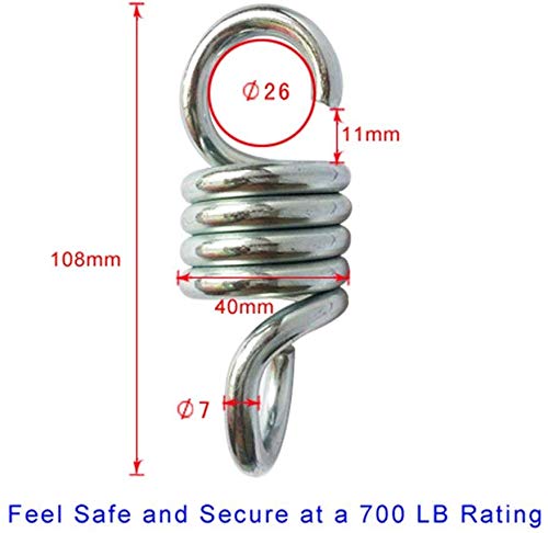 MEICOCO 700Lbs Weight Heavy Duty Hammock Spring for Hang Porch Swing Capacity Heavy Bag Spring