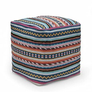 cube pouf, multi-color/yellow zig zag ottoman pouf chair ottoman for living room floor poof puff ottoman outdoor footstool for patio pouffe ottoman outdoor ottoman poof ottomans outdoor pouf