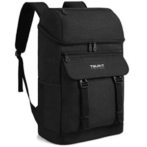 tourit backpack cooler leak proof 28 cans cooler backpack insulated waterproof cooler for men and women, picnic, hiking, work, trip