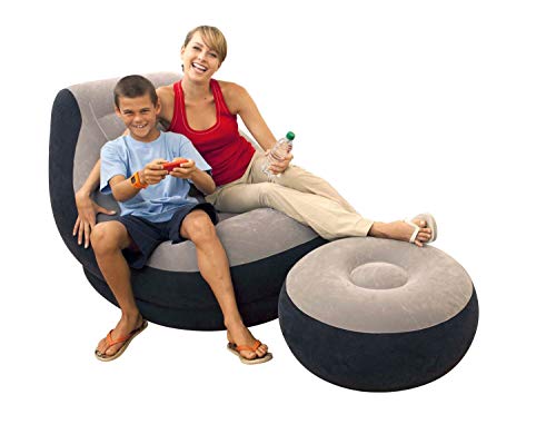 Intex Inflatable Ultra Lounge Chair And Ottoman Set & Intex 120-Volt Air Pump