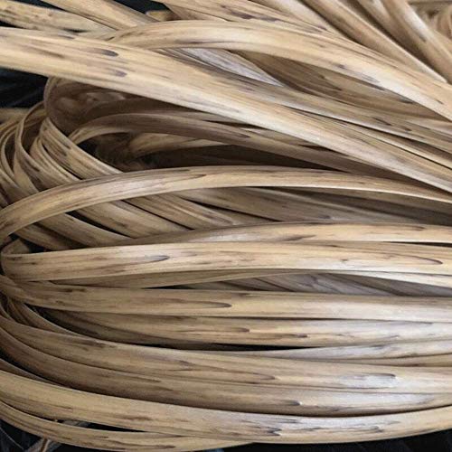 CTK Brown Flat Synthetic Rattan Repair Material Plastic Rattan Wicker Repair Kit Wicker Patio Furniture Repair, Used for Weaving and Repairing Chairs, Tables, Storage Baskets (Light Wood)