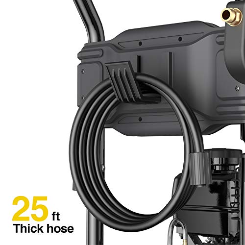 High Power Gas Pressure Washer, 3200PSI at 2.4GPM Power Washer, 25-feet Hose, Portable, Stable，Industrial Style.Black