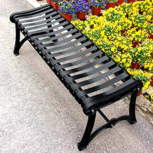 Park Terrace Bench Outdoor Metal Bench,Backless Garden Bench with Armrests Outdoor Rugged Porch Chair Garden Bench, Used for Working Passage/Lawn/Deck, Can Accommodate 2-3 People