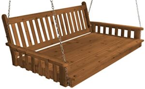 pine 6′ traditional english swingbed, oak stain