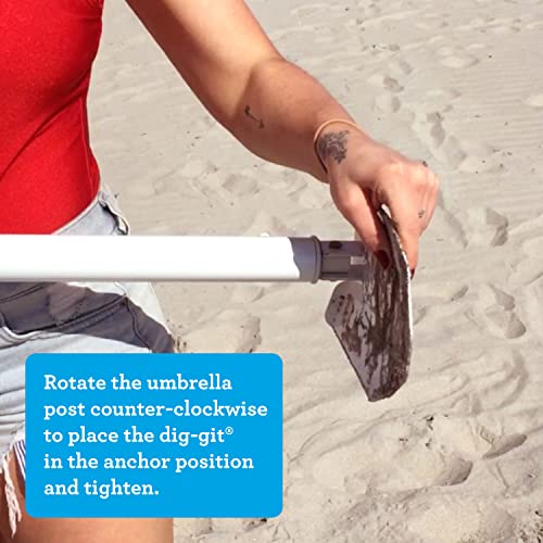 dig-git Best Beach Umbrella Sand Anchor and Umbrella The Solution to securing Beach Umbrellas