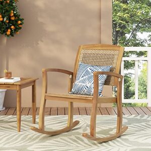 Christopher Knight Home 315648 Welby Rocking Chair, Multi Light Brown + Light Brown