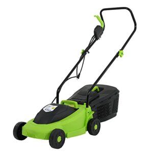 electric lawn mower grass cutter machine,corded, 12 amp, dethatcher,13-inch with collection box