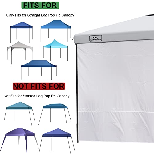 KAMPKEEPER Instant 10X10 Canopy Sidewalls with Zipper for Pop Up Canopy Frame, Single Sunwall fit 10' Outdoor Canopies with Straight Leg(Navy Blue)