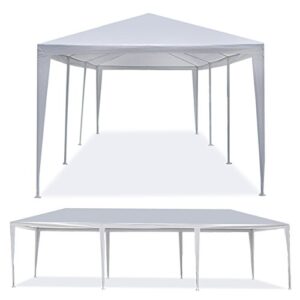 F2C 10 x30 Outdoor Gazebo White Canopy with sidewalls Party Wedding Tent Cater Events Pavilion Beach BBQ Event(10'X30')