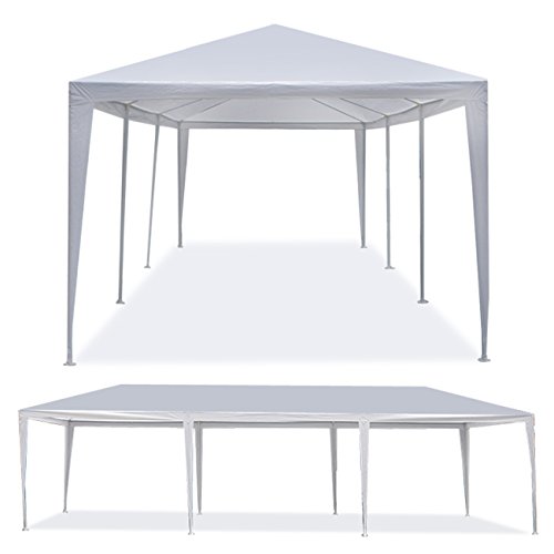 F2C 10 x30 Outdoor Gazebo White Canopy with sidewalls Party Wedding Tent Cater Events Pavilion Beach BBQ Event(10'X30')