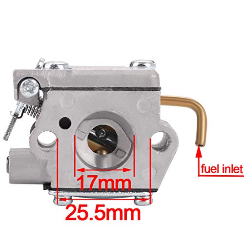 Hipa WT-827 Carburetor with Fuel Filter Tune-Up Kit for MTD Bolens BL100 BL150 BL250 BL410 Yard Man Machines YM70SS 120R 121R 2800m Y28 Y725 YM1000 YM1500 YM320BV YM400 Weedeater