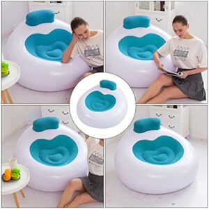 balacoo Lazy Sofa Floating Recliner Inflatable Lounge Air Sofa Heart Shape Inflatable Couch for Summer Beach Floaty Toys Blue Camping Sofa