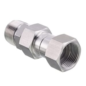 pwaccs pressure washer swivel, m22 14mm swivel joint, stainless steel, 5000 psi