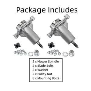 TENGMUJX 2 Pack Lawn Mower Spindle Assembly Fit for Husqvarna 532187282/AYP 187292 192870/ Ariens 21546238 21546299