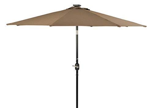 Trademark Innovations 7' Solar LED Patio Umbrella (Tan)