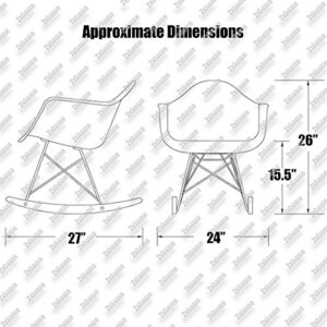 2xhome EMRocker(Black) Rocking Chair