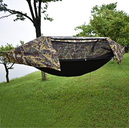 WintMing Hammock with Mosquito Net and Rain Fly Cover 3 in 1 Camping Hammock Tent 440lbs Load