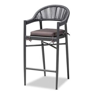 baxton studio bar stools, grey