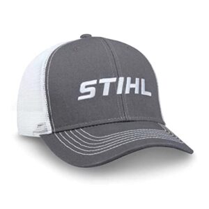 stihl grey and white mesh back cap