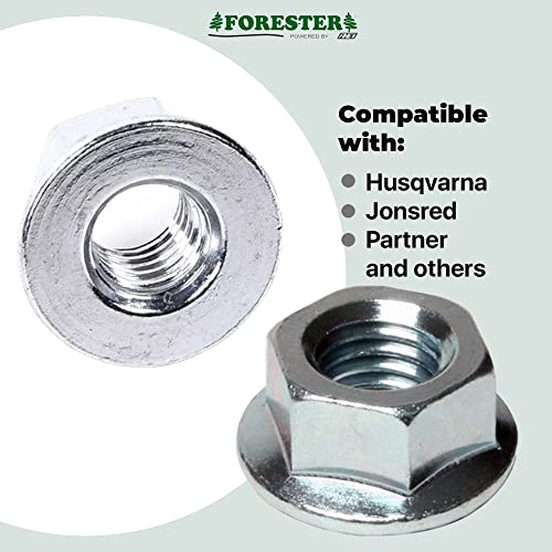 Forester Chainsaw Replacement Bar Nuts - New 6 Pack Chain Saw Nuts Fits Husqvarna Jonsered Partner Replaces OEM 503220001 Chainsaw Parts and Accessories Sprocket Cover Flange Nut for Guide Bars