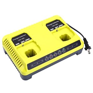 biswaye p117s dual chemistry fast charger compatible with ryobi 12v-18v one+ battery lithium nicad nimh p102 p190 p189 p108 p105 p103 p107 pbp004 pbp005 pbp003 pbp002