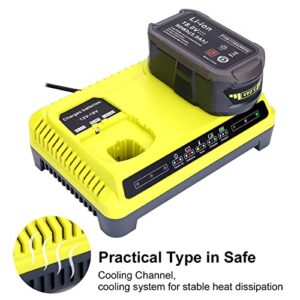 Biswaye P117S Dual Chemistry Fast Charger Compatible with Ryobi 12V-18V ONE+ Battery Lithium NiCad NiMh P102 P190 P189 P108 P105 P103 P107 PBP004 PBP005 PBP003 PBP002