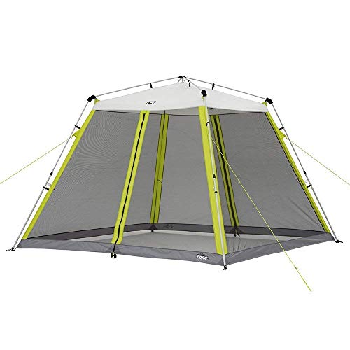 CORE Center Push 10’x10’ Instant Screen House Canopy | Folding and Portable Large Pop Up Canopy Shelter with Included Carry Bag | Perfect for Family Camping, Outdoor, Picnic, Backyards, BBQ, Tailgate, Patio