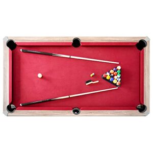 Hathaway Newport 7-ft Pool Table Tennis Combination with Dining Top, Two Storage Benches with Accessories - Driftwood