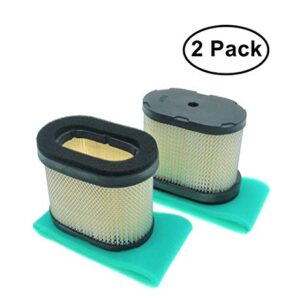 MOWFILL 2 Pack 498596 Air Filter Replace for Briggs Stratton 5059 690610 697029 OEM Air Cleaner Cartridge with 273356 Pre Filter Fits Lawn Mower Air Cleaner Element