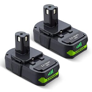 lordone 2pack 3000mah p108 battery compatible with ryobi 18v lithium battery one+ p102 p103 p104 p105 p107 p108 p109 p190 p191 p122 cordless tool battery