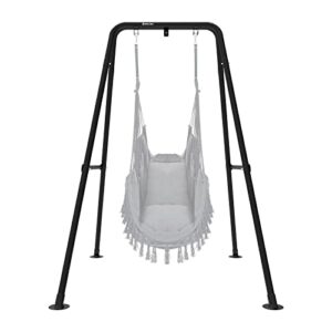 taleco gear swing stand, hammock chair stand max load 330lbs, heavy duty hammock stand,outdoor or indoor hanging chair stand only,hammock chair not include(black)
