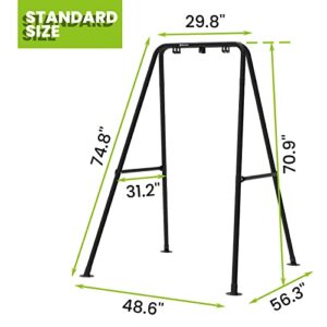 Taleco Gear Swing Stand, Hammock Chair Stand Max Load 330lbs, Heavy Duty Hammock Stand,Outdoor or Indoor Hanging Chair Stand only,Hammock Chair not Include(Black)