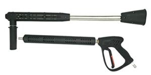 dual wand and gun 40″ stainless steel vented 5000 psi dual lance molded grip for power pressure washer