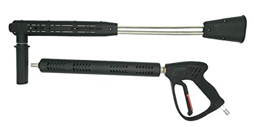 Dual Wand and Gun 40" Stainless Steel Vented 5000 PSI Dual Lance Molded Grip for Power Pressure Washer