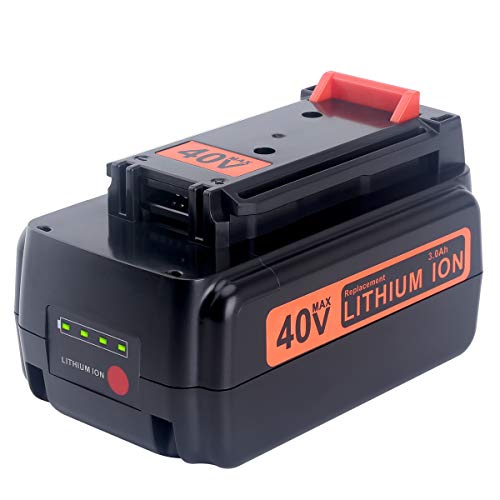 Biswaye 40V 3.0Ah Lithium Battery Compatible with Black & Decker 36V/40V Max Battery LBX2040 LBX1540 LBX2540 LBXR2036 LBX2240 LBXR36 36V/40V Max Cordless Power Tools