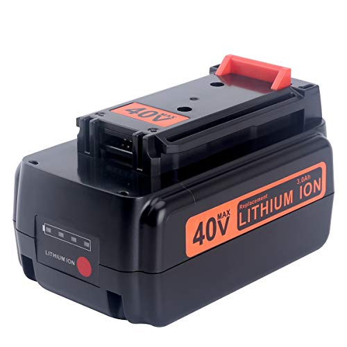 Biswaye 40V 3.0Ah Lithium Battery Compatible with Black & Decker 36V/40V Max Battery LBX2040 LBX1540 LBX2540 LBXR2036 LBX2240 LBXR36 36V/40V Max Cordless Power Tools