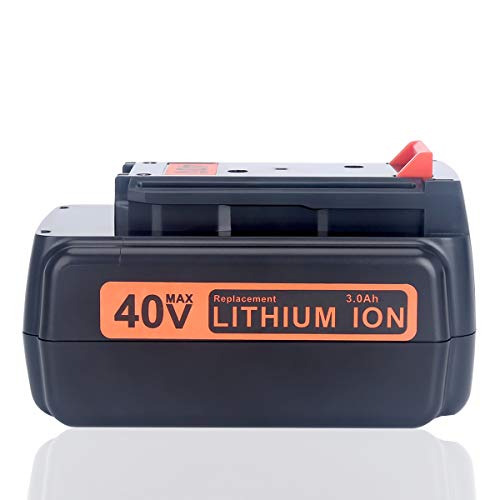 Biswaye 40V 3.0Ah Lithium Battery Compatible with Black & Decker 36V/40V Max Battery LBX2040 LBX1540 LBX2540 LBXR2036 LBX2240 LBXR36 36V/40V Max Cordless Power Tools