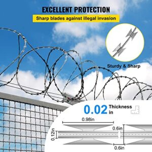 LOVSHARE 250FT Razor Wire, Sliver