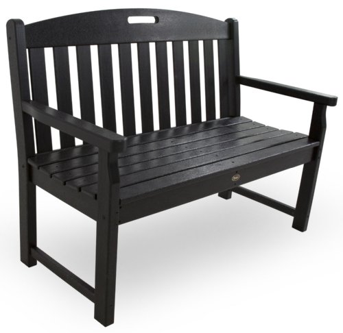 Trex Outdoor Furniture TXB48CB 48-Inch Yacht Club Bench, Charcoal Black